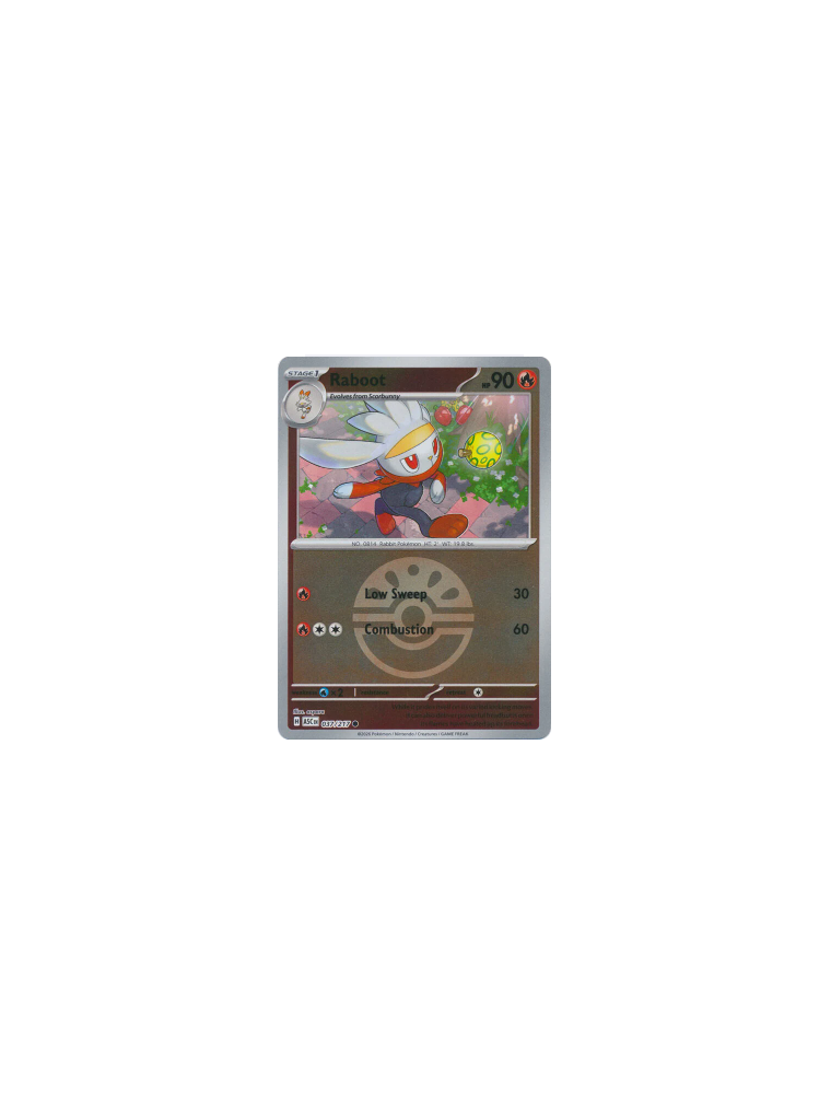 037/217 - Raboot - Friend Ball Reverse Holo - Near Mint