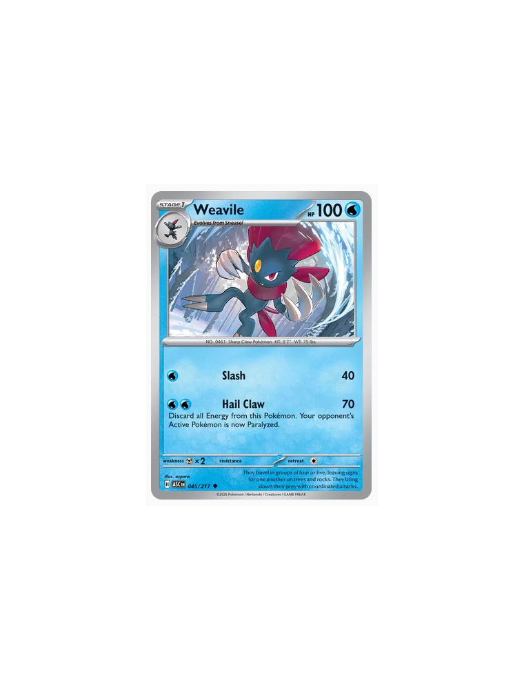 045/217 - Weavile - Normal - Near Mint